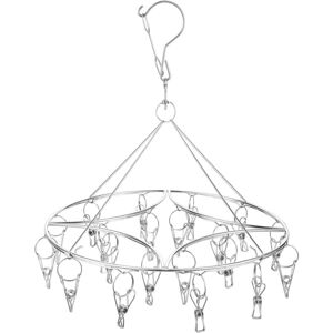 Unbranded Round Stainless Steel Sock Dryer Rotating Drying Rack with 20 Pegs, 360 Swivel H Unbranded Round Stainless Steel Sock Dryer Rotating Drying Rack with 20 Pegs, 360 Swivel H