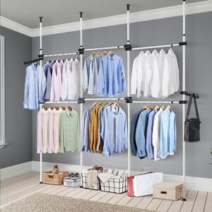 Unbranded Telescopic Clothes Rail Heavy Duty Adjustable Height Clothes Rack Unbranded Telescopic Clothes Rail Heavy Duty Adjustable Height Clothes Rack