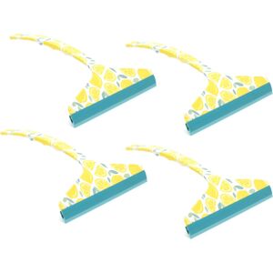 Carousel Home Pack Of 4 Ultra Clean Lemon Print Rubber Squeegee Window Squeegee Shower Squee Carousel Home Pack Of 4 Ultra Clean Lemon Print Rubber Squeegee Window Squeegee Shower Squee