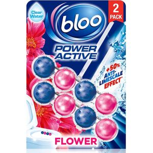 Bloo Power Active Toilet Rim Block, Fresh Flowers, 2 x 50g Bloo Power Active Toilet Rim Block, Fresh Flowers, 2 x 50g