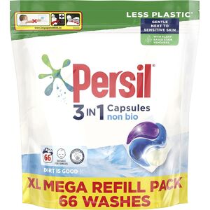 Persil Non Bio 3 in 1 Laundry Detergent Washing Pods Mega Refill Pack (66 Wash) Persil Non Bio 3 in 1 Laundry Detergent Washing Pods Mega Refill Pack (66 Wash)