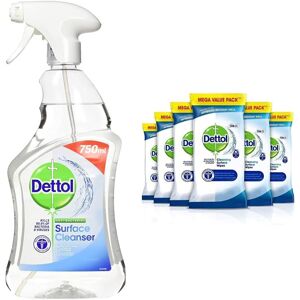 Dettol Antibacterial Bulk Surface Cleaning Spray, 750 ml, Pack of 6 (Packaging May Vary Dettol Antibacterial Bulk Surface Cleaning Spray, 750 ml, Pack of 6 (Packaging May Vary