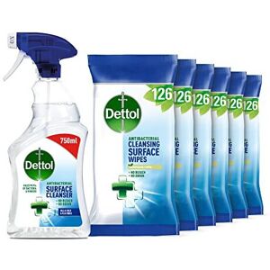 Dettol Antibacterial Bulk Surface Cleaning Spray, 750 ml, Pack of 6 (Packaging May Vary Dettol Antibacterial Bulk Surface Cleaning Spray, 750 ml, Pack of 6 (Packaging May Vary