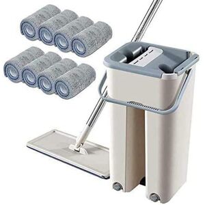 Exogio Floor 360 Degree Rotation Telescopic Handle Self-Cleaning Flat Mop with Microfib Exogio Floor 360 Degree Rotation Telescopic Handle Self-Cleaning Flat Mop with Microfib