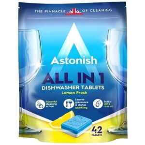 Astonish All In 1 Powerful Cleaning Dishwasher Tablets with Salt and Rinse Aid - Lemon Fresh Astonish All In 1 Powerful Cleaning Dishwasher Tablets with Salt and Rinse Aid - Lemon Fresh