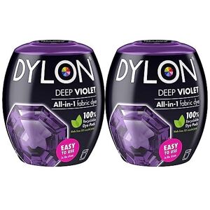 Dylon Washing Machine Fabric Dye Pod for Clothes & Soft Furnishings, 350g – Deep Viole Dylon Washing Machine Fabric Dye Pod for Clothes & Soft Furnishings, 350g – Deep Viole