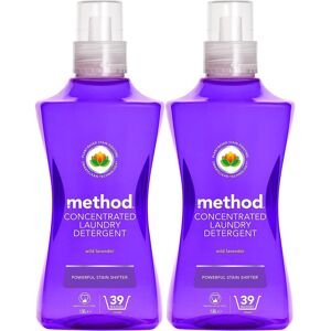 Method Laundry Detergent Concentrated Wild Lavender, 2 x 39 Washes (Pack of 2) Method Laundry Detergent Concentrated Wild Lavender, 2 x 39 Washes (Pack of 2)