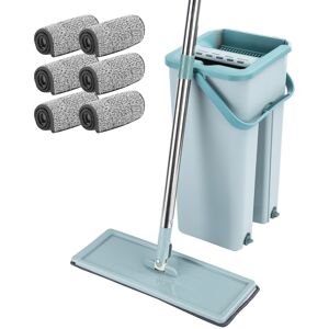 Unbranded Flat Squeeze Microfiber Mop Bucket Set Home Tiles Cleaning Floor Unbranded Flat Squeeze Microfiber Mop Bucket Set Home Tiles Cleaning Floor