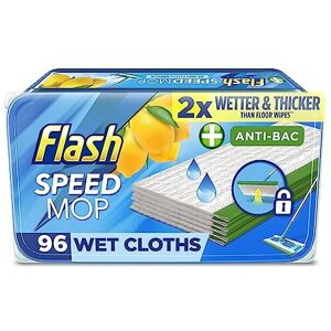Flash Speedmop Wet Cloth Refills, Mop Refill Pads, Anti Bac Floor Cleaner, Lemon Flash Speedmop Wet Cloth Refills, Mop Refill Pads, Anti Bac Floor Cleaner, Lemon