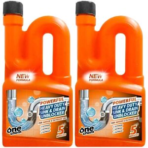 One Chem Heavy Duty Sink and Drain Unblocker 2 x 750ml One Chem Heavy Duty Sink and Drain Unblocker 2 x 750ml