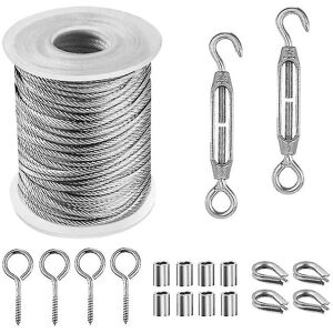 Unbranded Stainless Steel Wire Rope, Hanging Stainless Steel Rope, Outdoor Clothesline, Ou Unbranded Stainless Steel Wire Rope, Hanging Stainless Steel Rope, Outdoor Clothesline, Ou