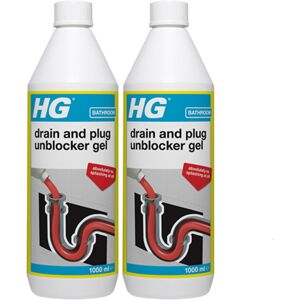 2 x HG Drain and Plug Unblocker Gel 1L 2 x HG Drain and Plug Unblocker Gel 1L