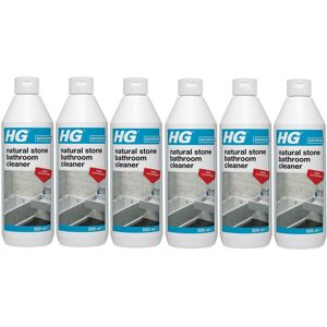6 x HG Natural Stone Bathroom Cleaner 500ml 6 x HG Natural Stone Bathroom Cleaner 500ml