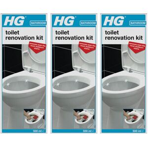3 x HG Toilet Renovation Cleaning Kit - 500ml 3 x HG Toilet Renovation Cleaning Kit - 500ml