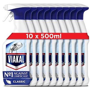 Viakal Classic Limescale Remover Spray 5 Litre (10x500ml) – Removes 100% Limesca Viakal Classic Limescale Remover Spray 5 Litre (10x500ml) – Removes 100% Limesca