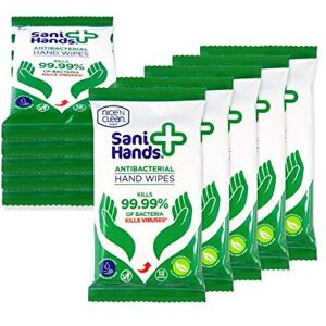 Sani Hands - Anti-bacterial Hand Wipes - Dermatologically Tested, Biodegradable Sani Hands - Anti-bacterial Hand Wipes - Dermatologically Tested, Biodegradable
