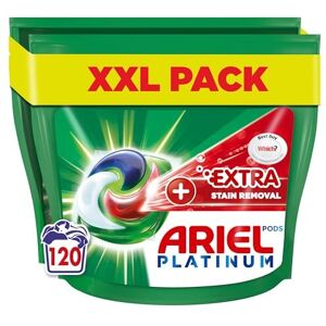 Ariel All-in-1 Platinum PODs Detergent Capsules, 120 Washes (60x2) with Extra St Ariel All-in-1 Platinum PODs Detergent Capsules, 120 Washes (60x2) with Extra St