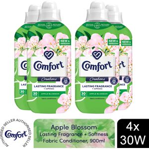 (Buy 4) Comfort Fabric Conditioner Apple Blossom 900ml 30W (Buy 4) Comfort Fabric Conditioner Apple Blossom 900ml 30W