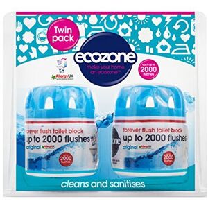 Ecozone Forever Flush 2000 Blue Toilet Blocks, Eco Friendly Alternative to Loo Rim Hange Ecozone Forever Flush 2000 Blue Toilet Blocks, Eco Friendly Alternative to Loo Rim Hange