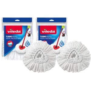 Turbo Spin Mop Refill, Pack of 2 Turbo Mop Head Replacements, Fits all Vileda Tu Turbo Spin Mop Refill, Pack of 2 Turbo Mop Head Replacements, Fits all Vileda Tu