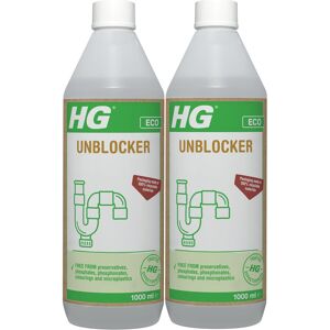 681100106 2 x HG ECO Drain Unblocker 1 Litre - Heavy Duty for Kitchen & Bathroom 681100106 2 x HG ECO Drain Unblocker 1 Litre - Heavy Duty for Kitchen & Bathroom
