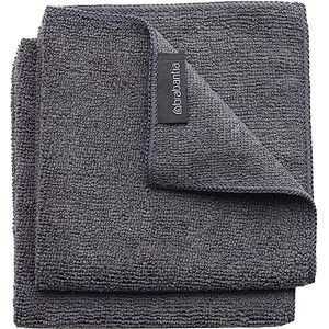 Brabantia 118029 Microfibre Cleaning Cloths (x 2), Machine Washable, Dark Grey Brabantia 118029 Microfibre Cleaning Cloths (x 2), Machine Washable, Dark Grey