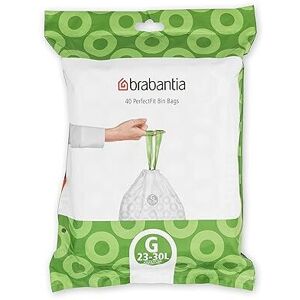 Brabantia PerfectFit Bin Liners (Size G/23-30 Liter) Thick Plastic Trash Bags wi Brabantia PerfectFit Bin Liners (Size G/23-30 Liter) Thick Plastic Trash Bags wi