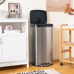 Casart 68L Recycling Pedal Bin Stainless Steel Kitchen Bin with Soft Close Lid Handle Casart 68L Recycling Pedal Bin Stainless Steel Kitchen Bin with Soft Close Lid Handle