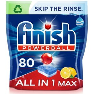 Finish All in 1 Max Dishwasher Tablets Lemon, 80 Tablets Finish All in 1 Max Dishwasher Tablets Lemon, 80 Tablets