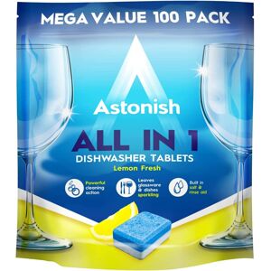 Astonish All in 1 Dishwasher Tablets Lemon Scent, 100 Tablets Astonish All in 1 Dishwasher Tablets Lemon Scent, 100 Tablets