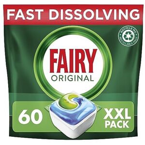 Fairy All-In-1 Dishwasher Tablets, 60 Capsules, Original, Effective Even On Dried-On G Fairy All-In-1 Dishwasher Tablets, 60 Capsules, Original, Effective Even On Dried-On G