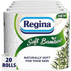 Regina Soft Bamboo - 20 Rolls of Toilet Tissue 3 Ply, 160 Sheets, Naturally Soft for Yo Regina Soft Bamboo - 20 Rolls of Toilet Tissue 3 Ply, 160 Sheets, Naturally Soft for Yo