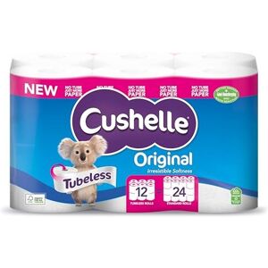 Cushelle Original Tubeless Twice as Long Toilet Tissue 12 equals 24 Regular Rolls Cushelle Original Tubeless Twice as Long Toilet Tissue 12 equals 24 Regular Rolls