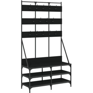 (black) vidaXL Clothes Rack with Shoe Storage Garment Rack Clothes Shelf Clothes (black) vidaXL Clothes Rack with Shoe Storage Garment Rack Clothes Shelf Clothes