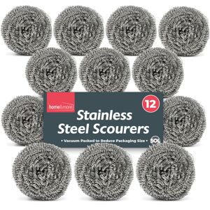 12pk SOL Stainless Steel Scourer, Wire Scourers, Pan Metal Sponge Pads 12pk SOL Stainless Steel Scourer, Wire Scourers, Pan Metal Sponge Pads