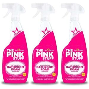 Stardrops The Pink Stuff Miracle Bathroom Foam Cleaner 750ml (Pack of 3) Non-Dri Stardrops The Pink Stuff Miracle Bathroom Foam Cleaner 750ml (Pack of 3) Non-Dri