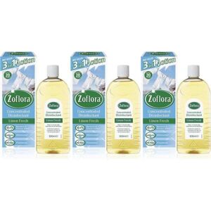 Zoflora 3 in 1 Action Concentrated Disinfectant Linen Fresh 500ml (Pack of 3) Zoflora 3 in 1 Action Concentrated Disinfectant Linen Fresh 500ml (Pack of 3)