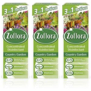 Zoflora Antibacterial Disinfectant 120ml - Country Garden (Pack of 3) Zoflora Antibacterial Disinfectant 120ml - Country Garden (Pack of 3)