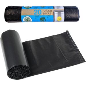 LND Gifts (20 Bin Bags) Refuse Sacks High Quality 70 Litre Black Bin Bags LND Gifts (20 Bin Bags) Refuse Sacks High Quality 70 Litre Black Bin Bags