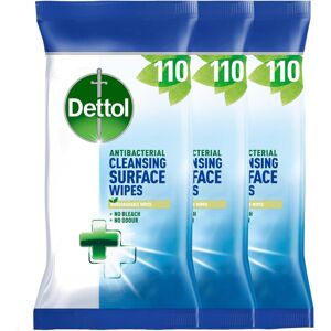 DETTOL Antibacterial Biodegradable Surface Cleaning Disinfectant Wipes 110 x 3 W DETTOL Antibacterial Biodegradable Surface Cleaning Disinfectant Wipes 110 x 3 W