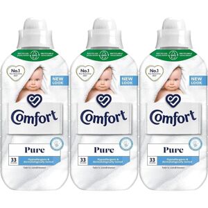 Comfort Pure Fabric Conditioner Hypoallergenic 33 Washes 990ml Pack Of 3 Comfort Pure Fabric Conditioner Hypoallergenic 33 Washes 990ml Pack Of 3