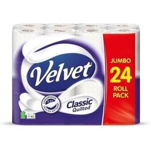 Velvet Classic Quilted Toilet Paper Bulk Buy 24 White 3 ply Toilet Tissue Rolls Velvet Classic Quilted Toilet Paper Bulk Buy 24 White 3 ply Toilet Tissue Rolls