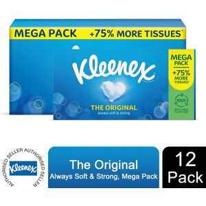 (Original) Kleenex Facial Tissues Strong & Soft Mega, 12 Pack (Original) Kleenex Facial Tissues Strong & Soft Mega, 12 Pack