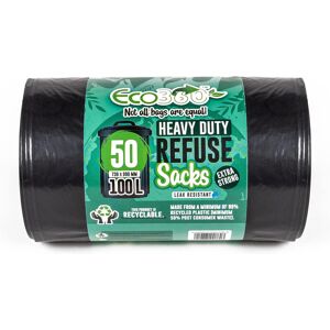 Eco Bag Store Eco Bag 50 Heavy Duty Refuse Sacks, Black, 1x Eco Bag Store Eco Bag 50 Heavy Duty Refuse Sacks, Black, 1x