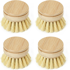 winwin Wooden Washing Up Brush Heads Pack of 4 winwin Wooden Washing Up Brush Heads Pack of 4