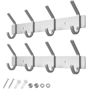 Dripex (4 Hooks, 2 pack) Coat Hook Rack Wall Mounted 304 Stainless Steel Dripex (4 Hooks, 2 pack) Coat Hook Rack Wall Mounted 304 Stainless Steel