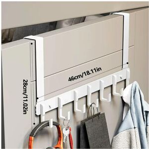 nobrand (White Long 7 hooks) Over Door Hook Hanger Long White Glass Bathroom Door No Dri nobrand (White Long 7 hooks) Over Door Hook Hanger Long White Glass Bathroom Door No Dri