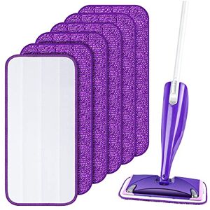 UMAYCOOL Reusable Mop Refill Pads for Flash Powermop, 6 PCS Mop Pads Machine Washable Mic UMAYCOOL Reusable Mop Refill Pads for Flash Powermop, 6 PCS Mop Pads Machine Washable Mic