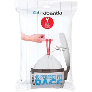 Brabantia IdealFit Bin Liners (Size Y/20 Litre) Ideal Quality Thick Plastic Trash Bags wit Brabantia IdealFit Bin Liners (Size Y/20 Litre) Ideal Quality Thick Plastic Trash Bags wit