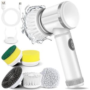 Unbranded Electric Spin Scrubber Electric Cleaning Brush With 5 Replaceable Brush Heads Fo Unbranded Electric Spin Scrubber Electric Cleaning Brush With 5 Replaceable Brush Heads Fo